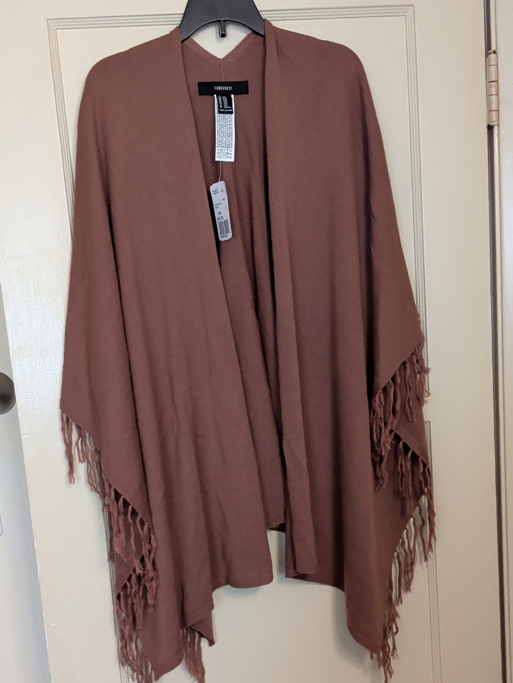 Fringed shawl or throw